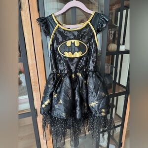 Batgirl superhero costume dress toddler girl tulle glitter sequins tutu logo dc